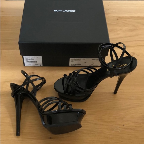 Saint Laurent Tribute 105 Woven Sandals. - Picture 3 of 16